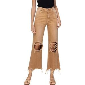 VERVET Super High Rise 90's Vintage Cropped Flare Jeans - V2736 - Size 28